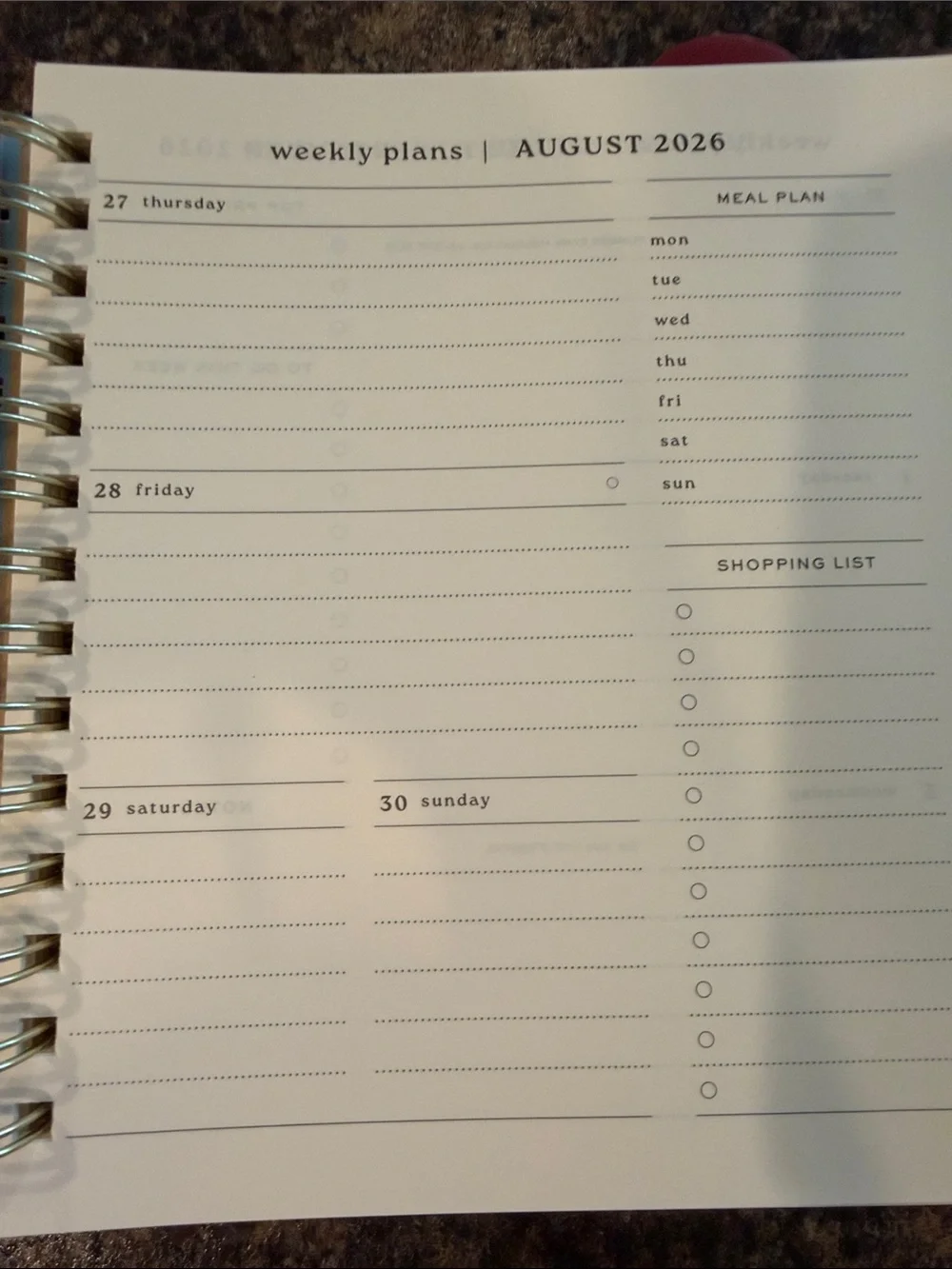 NWT Paper Source 17 month planner